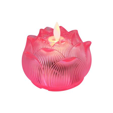 เทียน LED CLAIRE 0.3 วัตต์ WARM WHITE 9.5 ซม. สีชมพู_1