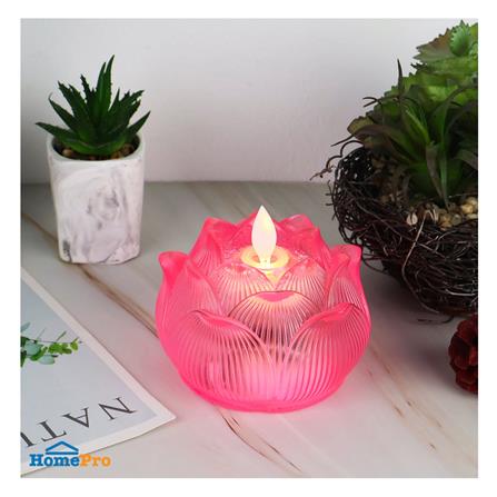 เทียน LED CLAIRE 0.3 วัตต์ WARM WHITE 9.5 ซม. สีชมพู_2