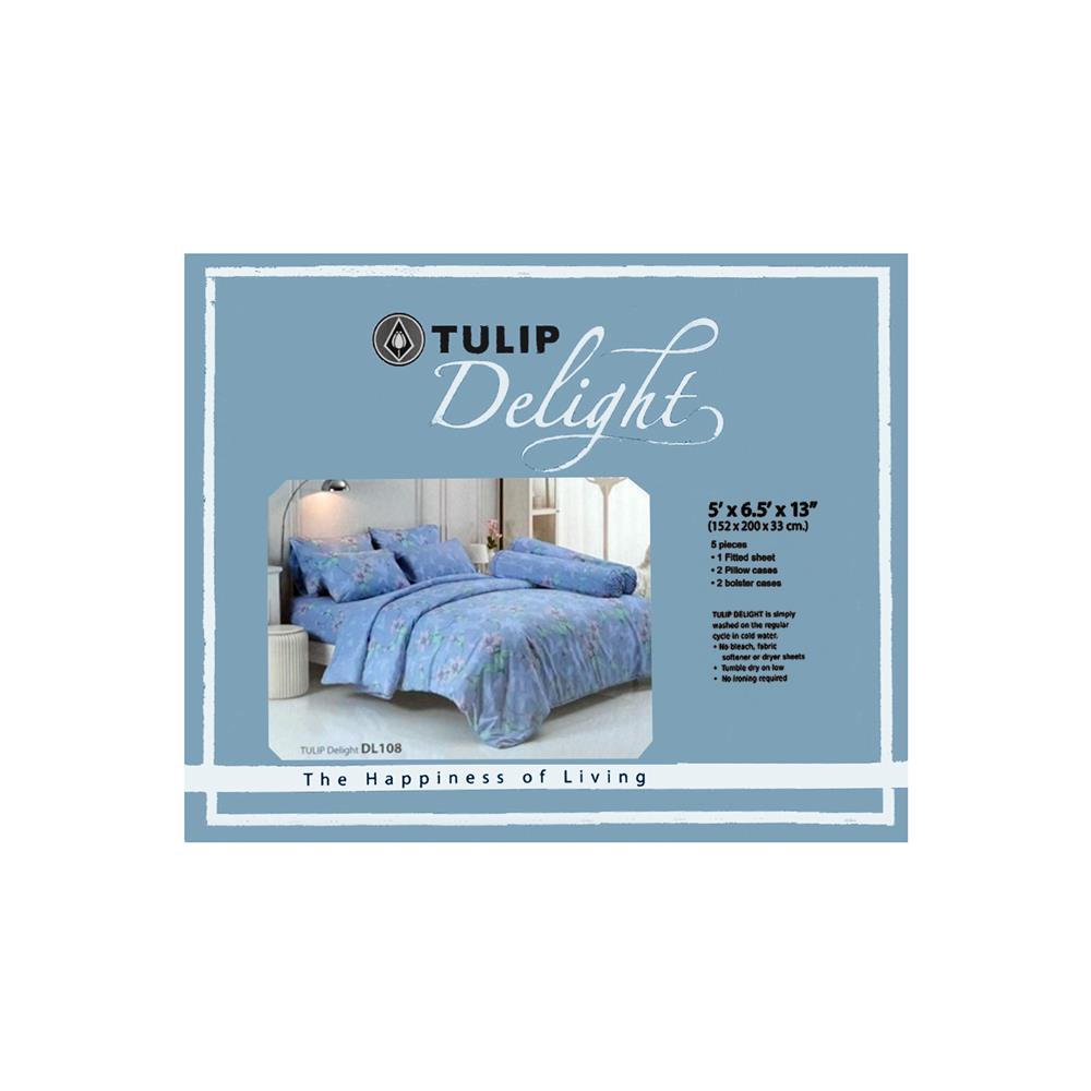 ชุดผ้าปูที่นอน 5 ฟุต 5 ชิ้น TULIP DELIGHT 60013-DL108