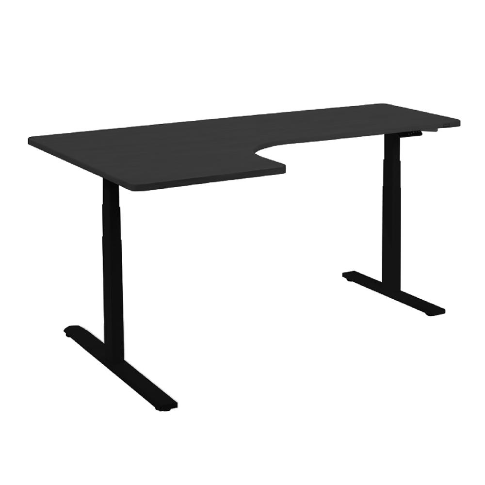 โต๊ะปรับระดับไฟฟ้า BEWELL L-SHAPED 180 ซม. สีดำ