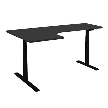 โต๊ะปรับระดับไฟฟ้า BEWELL L-SHAPED 180 ซม. สีดำ_0