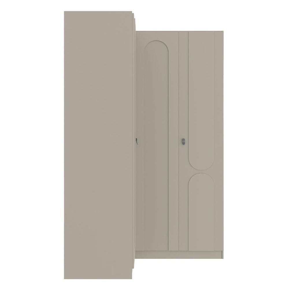 ตู้เสื้อผ้าเข้ามุมซ้าย 3 บานเปิด SB FURNITURE LAVIQUE 19225514 149 ซม. สีครีม