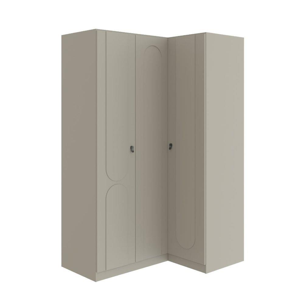 ตู้เสื้อผ้าเข้ามุมขวา 3 บานเปิด SB FURNITURE LAVIQUE 19225500 149 ซม. สีครีม