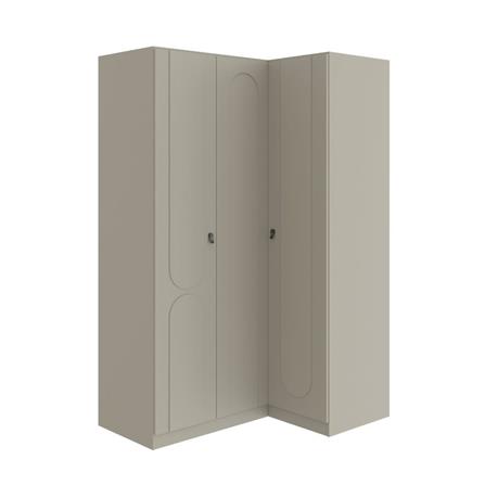 ตู้เสื้อผ้าเข้ามุมขวา 3 บานเปิด SB FURNITURE LAVIQUE 19225500 149 ซม. สีครีม_0