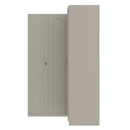 ตู้เสื้อผ้าเข้ามุมขวา 3 บานเปิด SB FURNITURE LAVIQUE 19225500 149 ซม. สีครีม_1