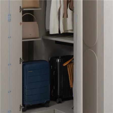 ตู้เสื้อผ้าเข้ามุมขวา 3 บานเปิด SB FURNITURE LAVIQUE 19225500 149 ซม. สีครีม_4