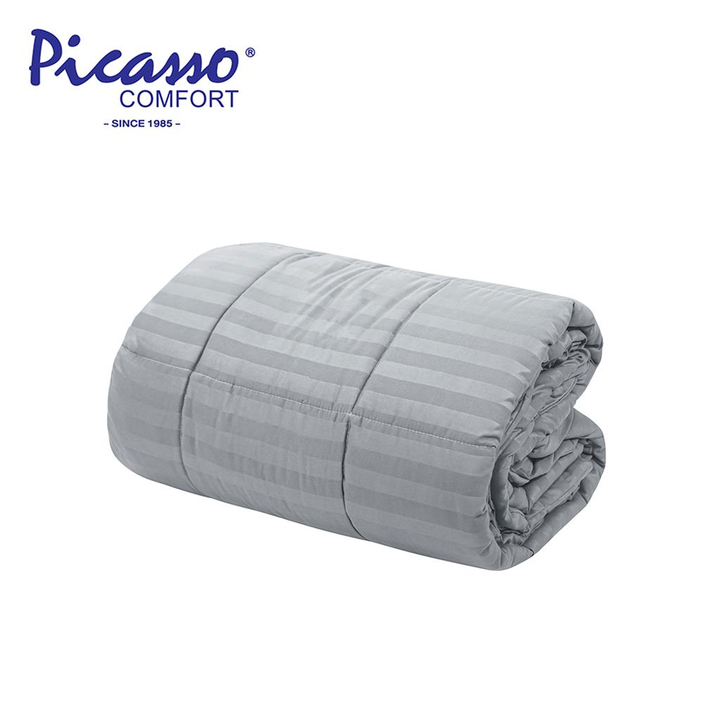 ผ้านวม PICASSO SMILE 70X90 นิ้ว ลายริ้ว สี GREY