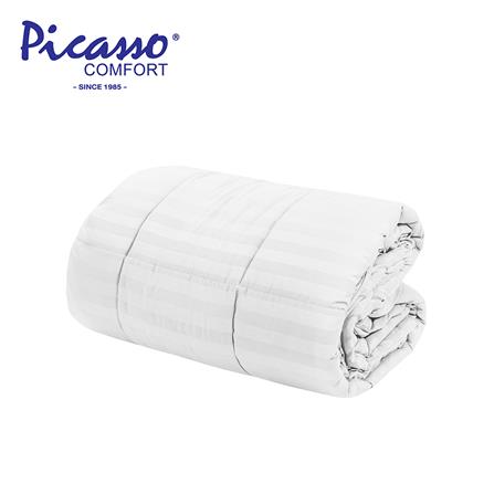 ผ้านวม PICASSO SMILE 60X80 นิ้ว ลายริ้ว สี WHITE