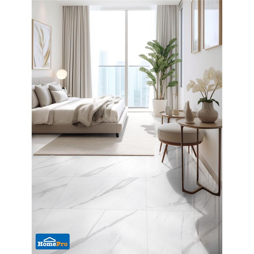 กระเบื้องพื้น 60x120 ซม. TARA มาร์เบิ้ล ขาว A 1.44 ตร.ม.