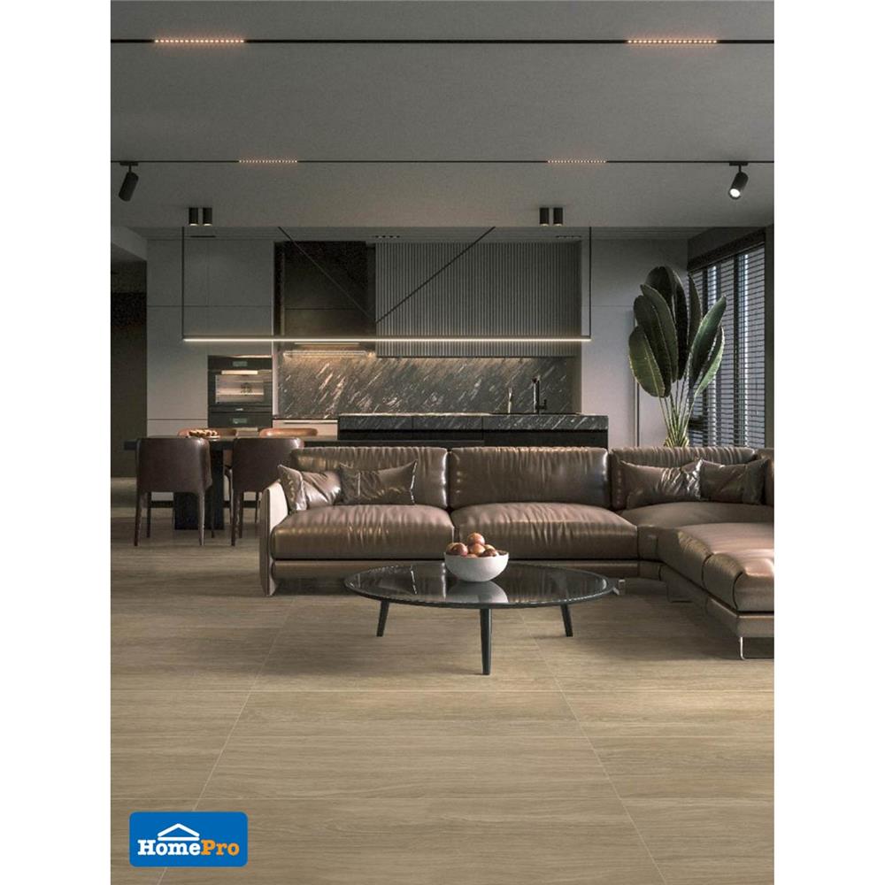 กระเบื้องพื้นพอร์ซเลน 30x120 ซม. COTTO ริเวอร์วู้ด เบจ HYG PM 1.44 ตร.ม.