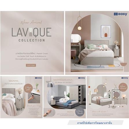 ตู้ท่อนบนตู้เสื้อผ้าเข้ามุมซ้าย SB FURNITURE LAVIQUE 19225515 149 ซม. สีครีม_2