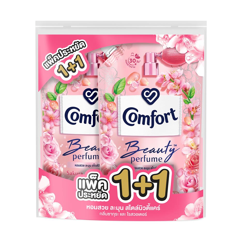 น้ำยาปรับผ้านุ่ม COMFORT 475 มล. กลิ่นซากุระและโรสวอเตอร์ แพ็กคู่