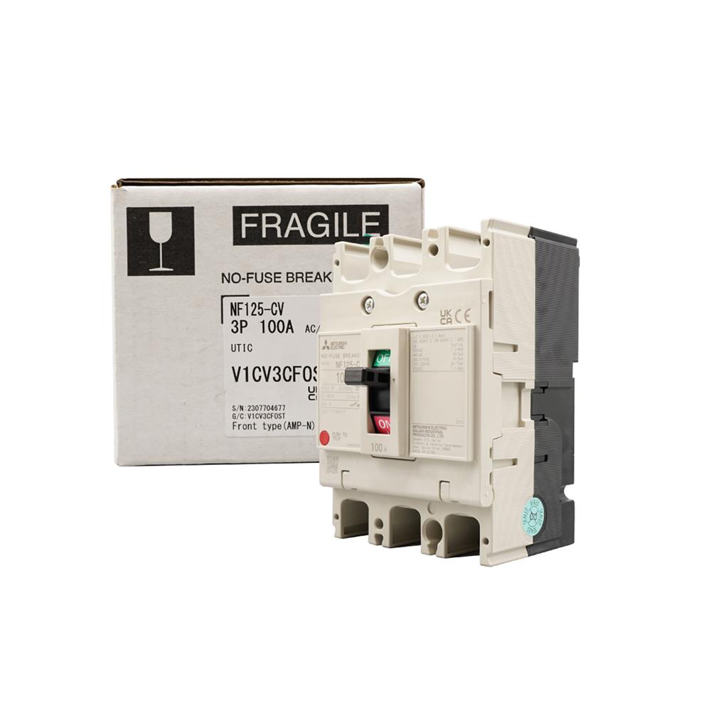 เซอร์กิตเบรกเกอร์ 100 แอมป์ 3 โพล 3 เฟส MITSUBISHI NF125-CV 10 KA 380V