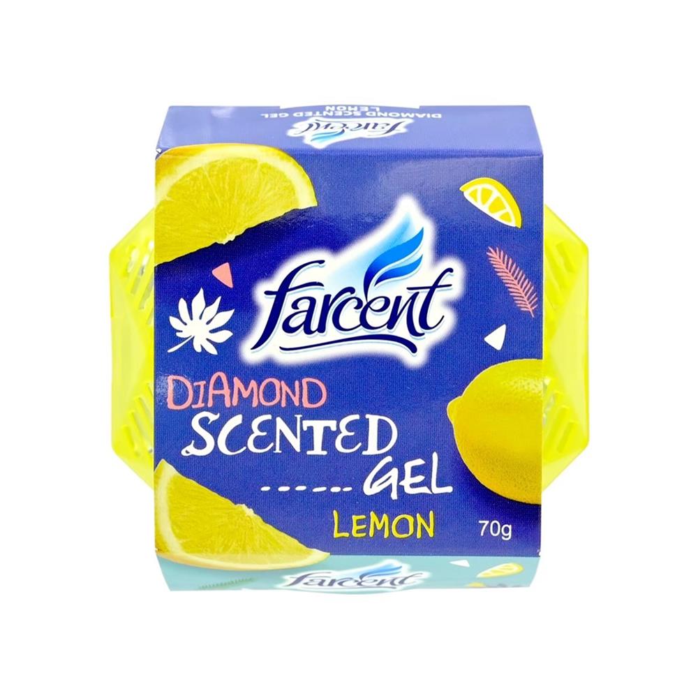 เจลปรับอากาศ FARCENT DIAMOND 70 กรัม กลิ่นเลมอน