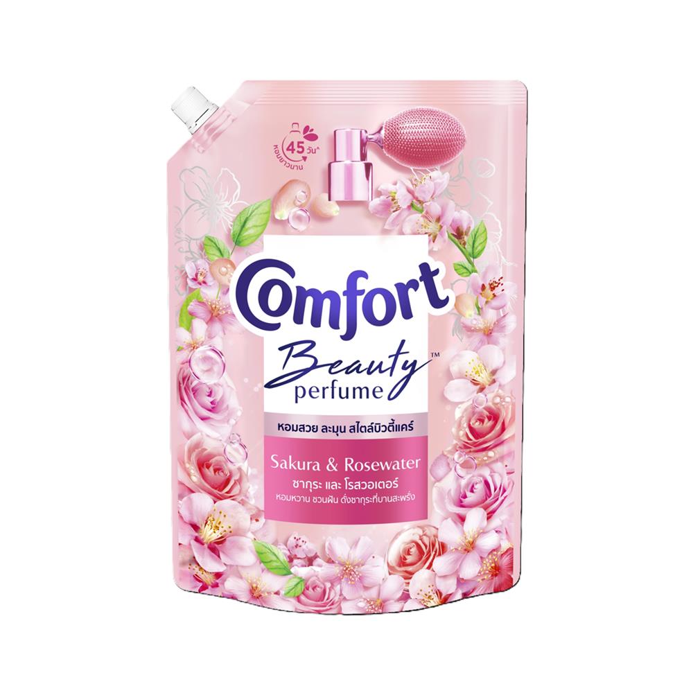 น้ำยาปรับผ้านุ่มสูตรเข้มข้น COMFORT บิวตี้ เพอร์ฟูม 1,050 มล. กลิ่นซากุระและโรสวอเตอร์