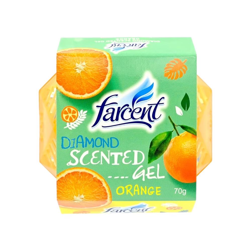 เจลปรับอากาศ FARCENT DIAMOND 70 กรัม กลิ่นส้ม