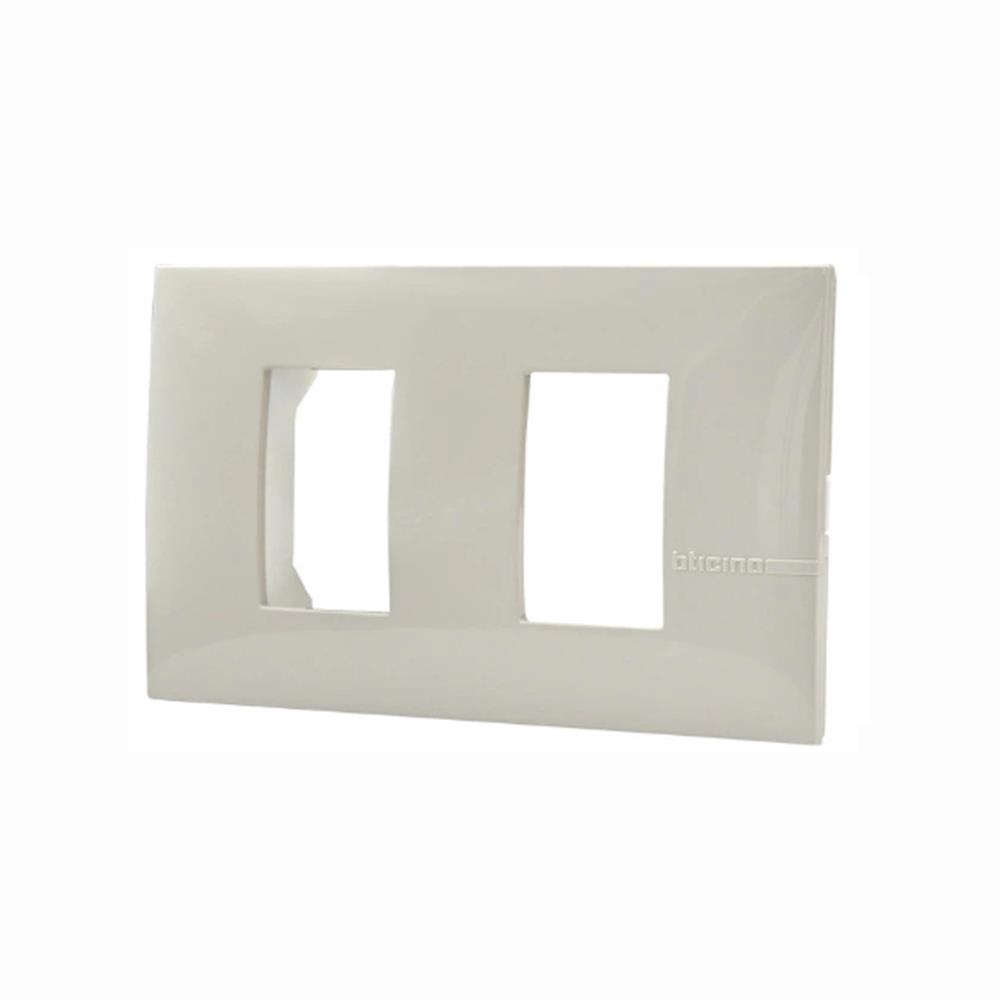 หน้ากาก 2 ช่อง BTICINO BAMBOO SAE2202TEH สีเบจ