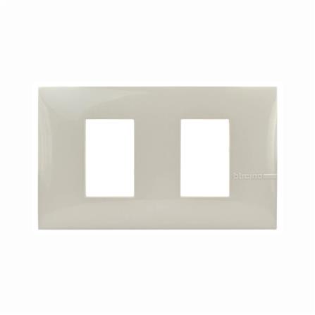 หน้ากาก 2 ช่อง BTICINO BAMBOO SAE2202TEH สีเบจ_0