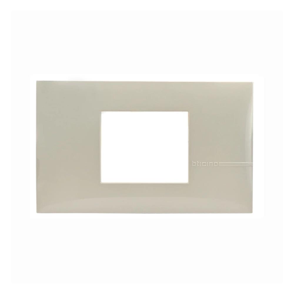 หน้ากาก 2 ช่องกลาง BTICINO BAMBOO SAE2222TEH สีเบจ