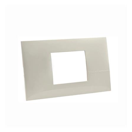 หน้ากาก 2 ช่องกลาง BTICINO BAMBOO SAE2222TEH สีเบจ_1