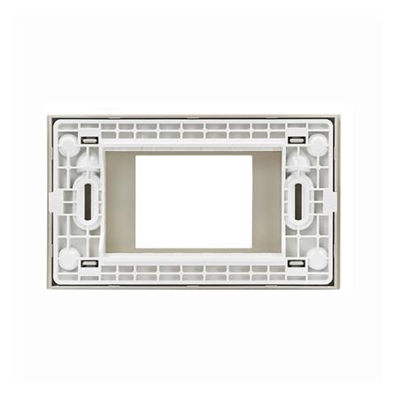 หน้ากาก 2 ช่องกลาง BTICINO BAMBOO SAE2222TEH สีเบจ_3
