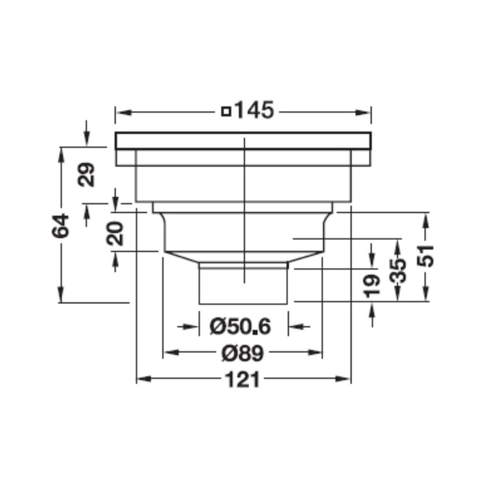 ตะแกรงกันกลิ่น HAFELE 495.61.200 5.7 นิ้ว