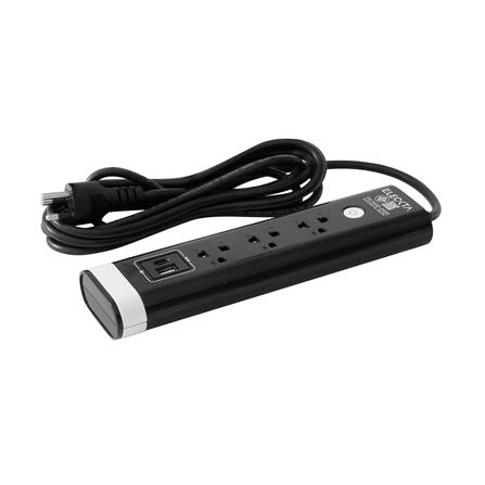 รางปลั๊กไฟ 3 ช่อง 1 สวิตซ์ 1 USB 1 TYPE-C ELECKTA 3 ม. สีดำ_2