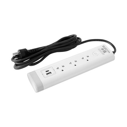 รางปลั๊กไฟ 3 ช่อง 1 สวิตช์ 1 USB 1 TYPE-C ELECKTA 3 ม. สีขาว_2