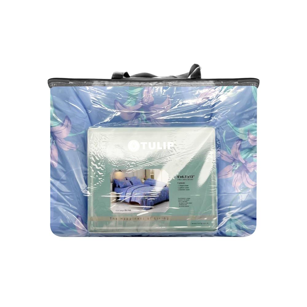 ชุดผ้าปูที่นอน 6 ฟุต 6 ชิ้น TULIP DELIGHT 60204-DL108