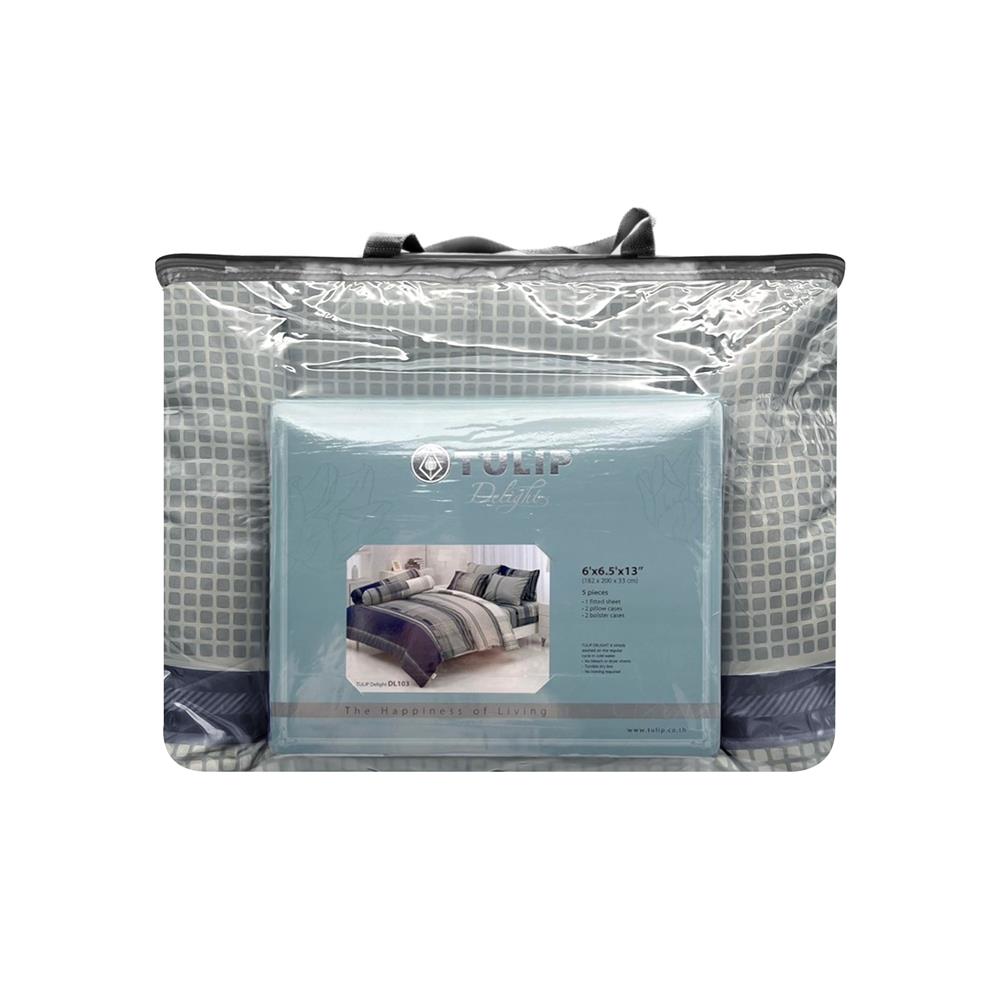 ชุดผ้าปูที่นอน 6 ฟุต 6 ชิ้น TULIP DELIGHT 60204-DL103