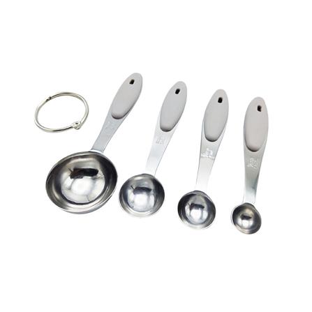 ชุดช้อนตวงสเตนเลส COOK CHARMY CYAN 4 ชิ้น ด้ามเทา_1