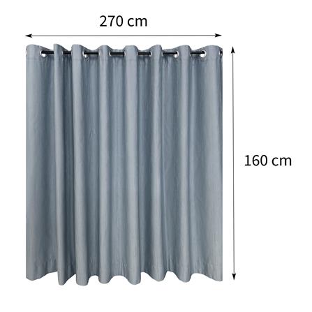 ผ้าม่าน EYELET HOME LIVING STYLE BEECH UV 270X160 ซม. สีเทา_6