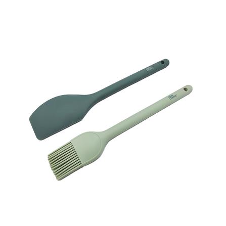 ไม้พายและแปรงซิลิโคน COOK CHARMY CYAN 2 ชิ้น_1