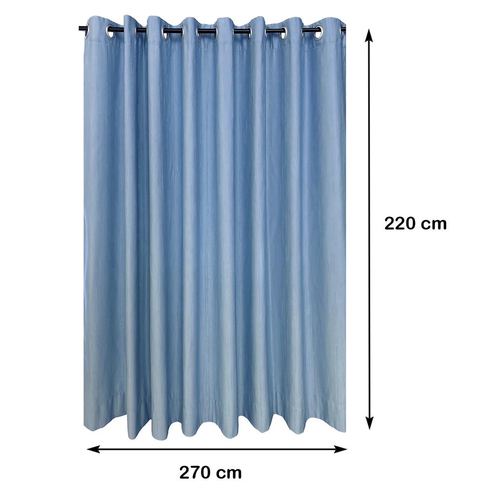 ผ้าม่าน EYELET HOME LIVING STYLE BEECH UV 270X220 ซม. สีฟ้า