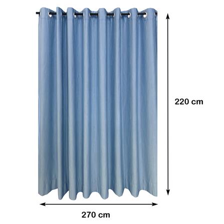 ผ้าม่าน EYELET HOME LIVING STYLE BEECH UV 270X220 ซม. สีฟ้า_5