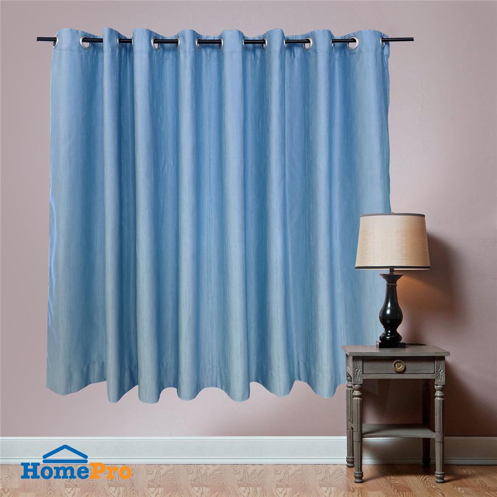ผ้าม่าน EYELET HOME LIVING STYLE BEECH UV 270X160 ซม. สีฟ้า