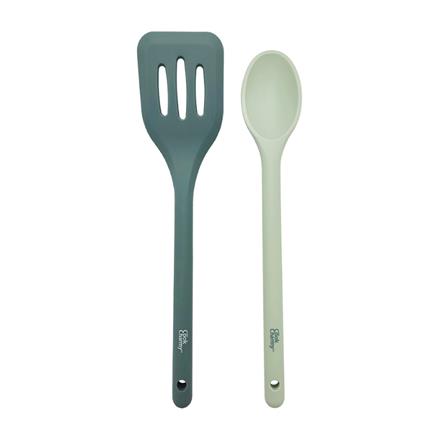 ตะหลิวมีร่องและช้อนซิลิโคน COOK CHARMY CYAN 2 ชิ้น_0