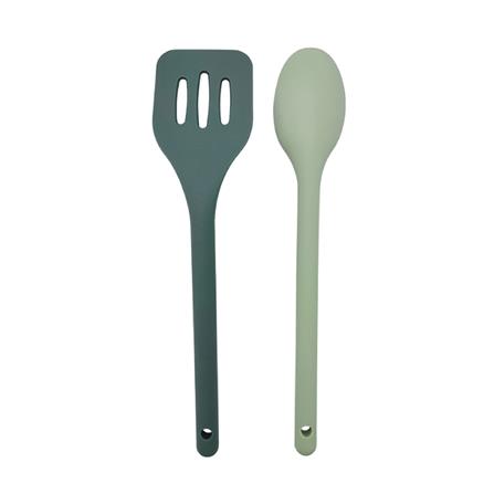 ตะหลิวมีร่องและช้อนซิลิโคน COOK CHARMY CYAN 2 ชิ้น_2