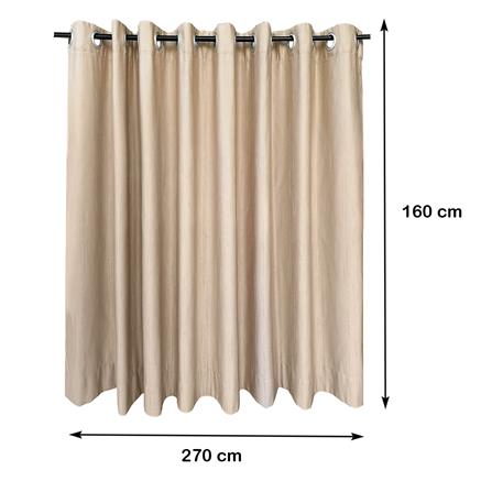 ผ้าม่าน EYELET HOME LIVING STYLE BEECH UV 270X160 ซม. สีครีม_6