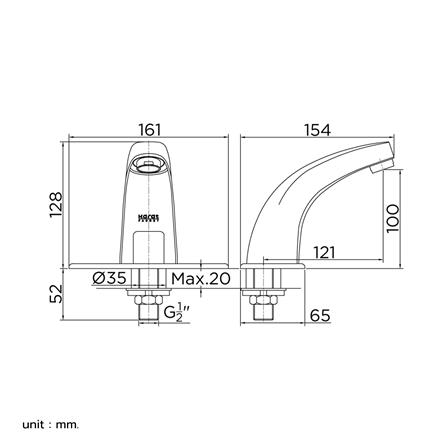 ก๊อกอ่างล้างหน้าเดี่ยว KARAT FAUCET KF-67-015-50 สีโครม_2