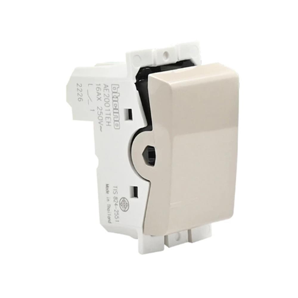 สวิตช์ 2 ทาง 1 ช่อง BTICINO BAMBOO SAE2003TEH สีเบจ