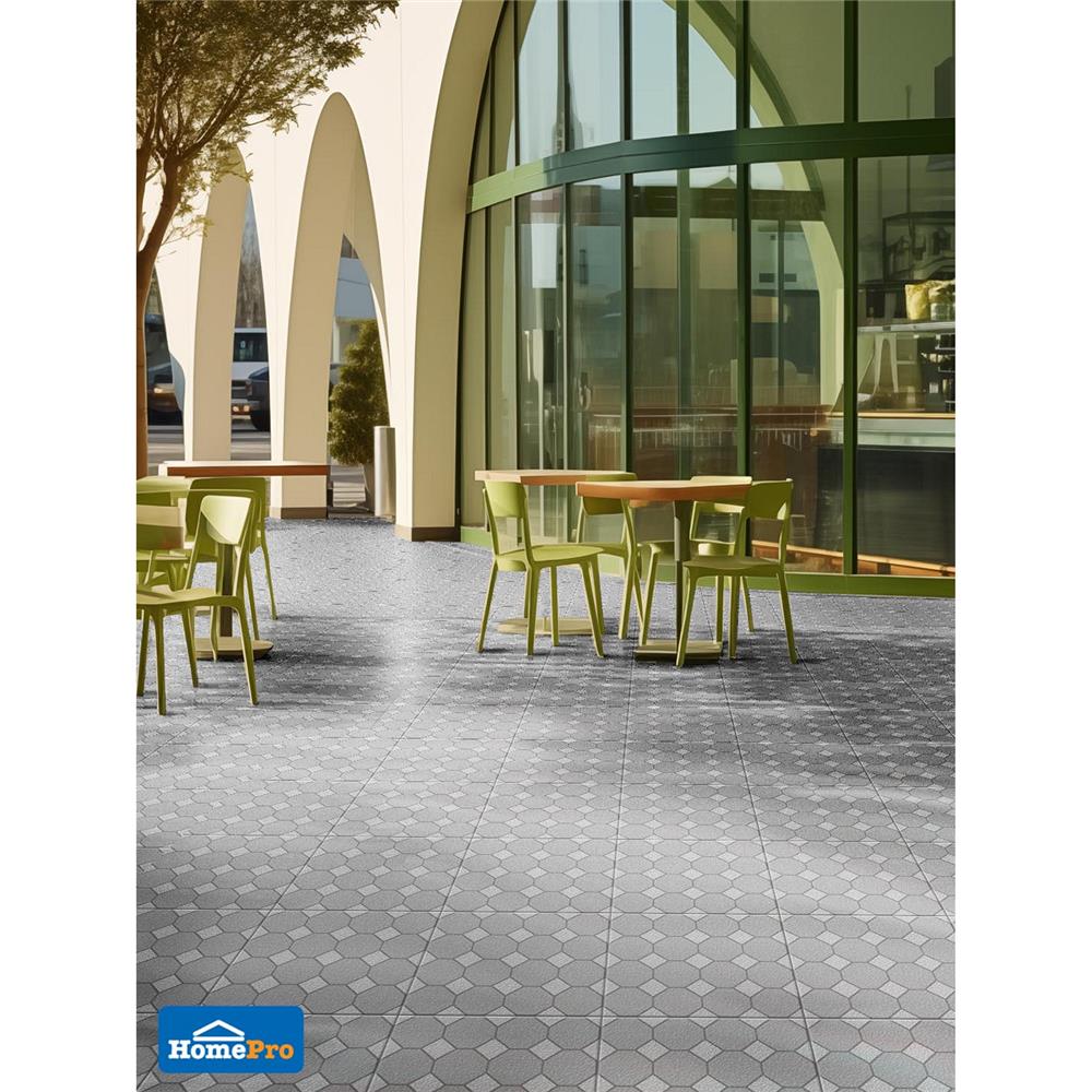 กระเบื้องพื้นพอร์ซเลน  40x40 ซม. TARA เคลย์ตัน เทา A 0.96 ตร.ม.