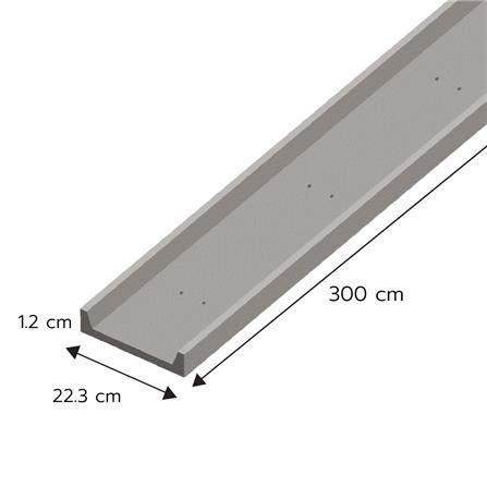 ไม้ตกแต่งซีเฟรม พร้อมอุปกรณ์สกรู DURAONE 22.3X300X1.2 ซม. สีซีเมนต์_7