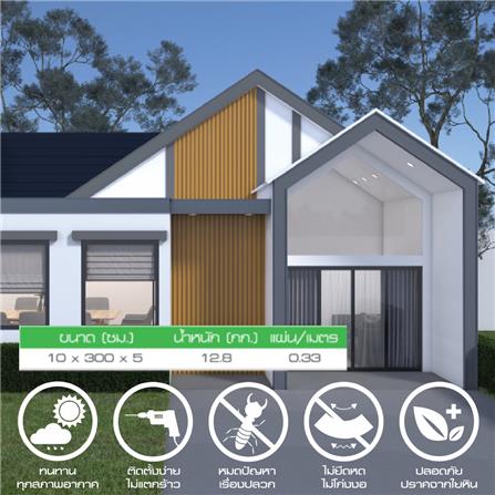 ไม้ตกแต่งซีเฟรม DURAONE มีสกรู 22.3X300X1.2 ซม. สีซีเมนต์_5