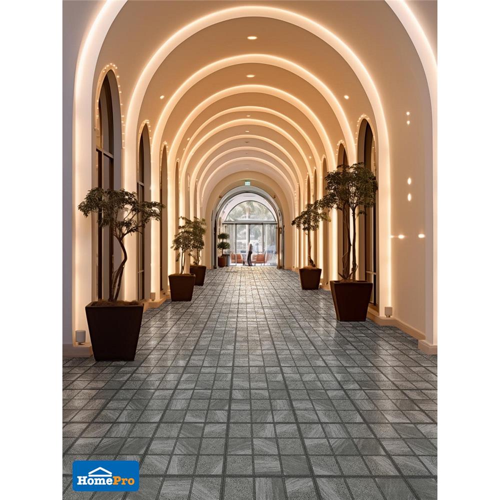 กระเบื้องพื้นพอร์ซเลน  40x40 ซม. TARA โซล เทาเข้ม A 0.96 ตร.ม.