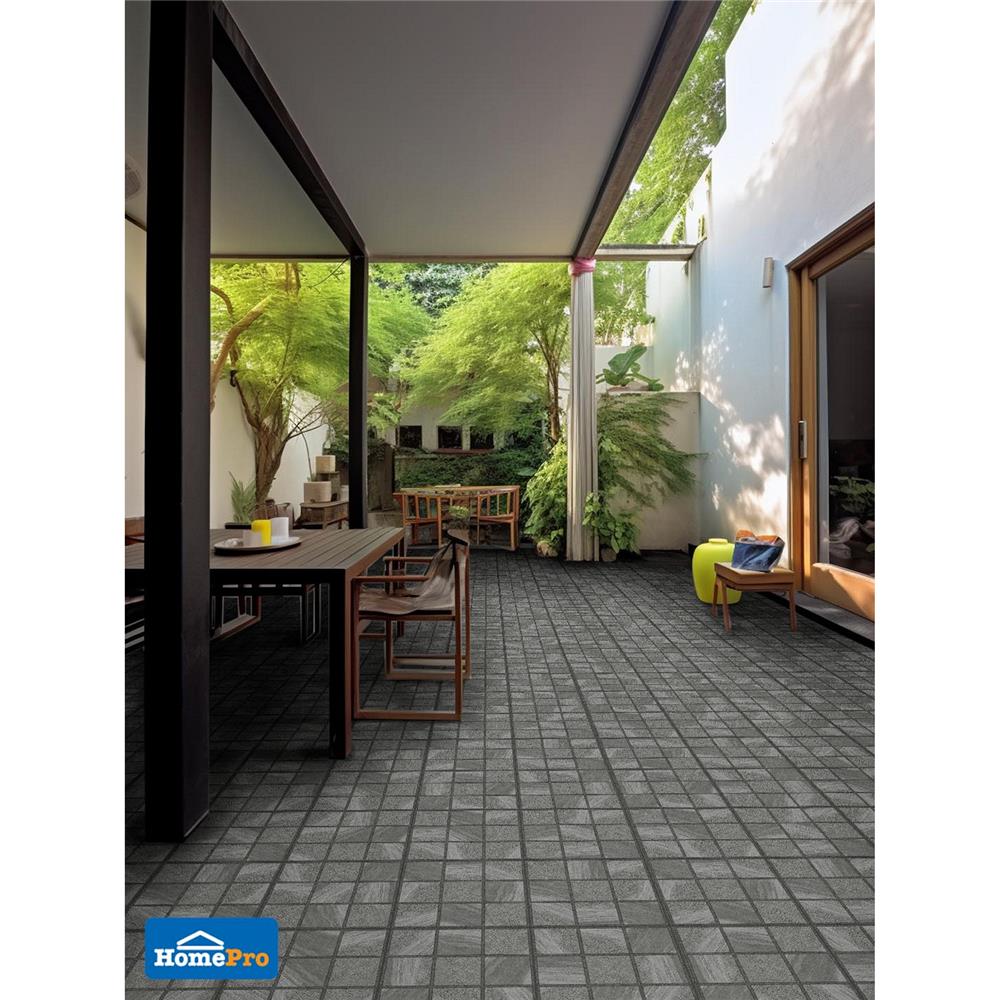 กระเบื้องพื้นพอร์ซเลน  40x40 ซม. TARA โซล เทาเข้ม A 0.96 ตร.ม.