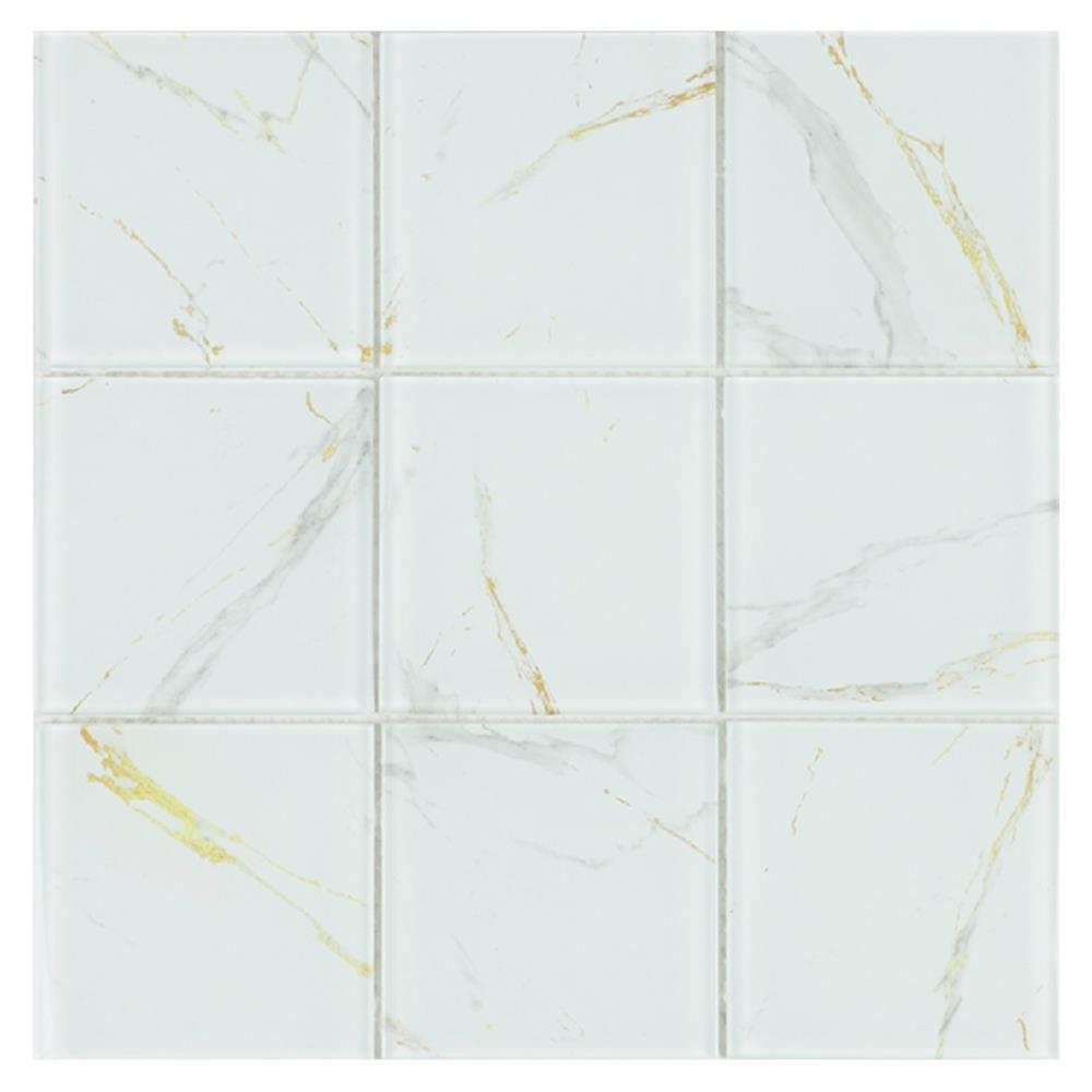 โมเสคแก้ว 30x30 ซม. TARA ไดมอน ไวท์