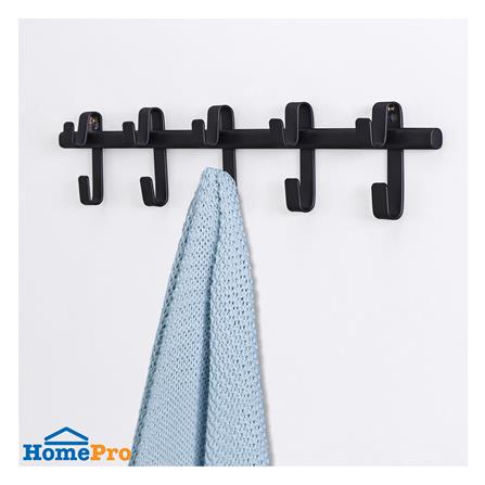 ขอแขวนติดผนัง 5 ขอ STACKO FLEXI 50x3.5x10 ซม. สีดำ_2