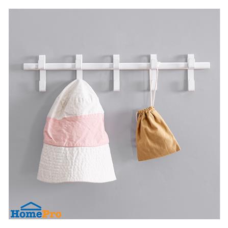 ขอแขวนติดผนัง 5 ขอ STACKO FLEXI 50x3.5x10 ซม. สีขาว_3