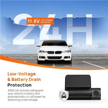 กล้องติดรถยนต์หน้าและหลัง 70MAI รุ่น A200-1 สีดำ_11